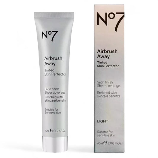 No7 Airbrush Away Tinted Skin Perfector Satin Finish Sheer Coverage Light 1.3 oz