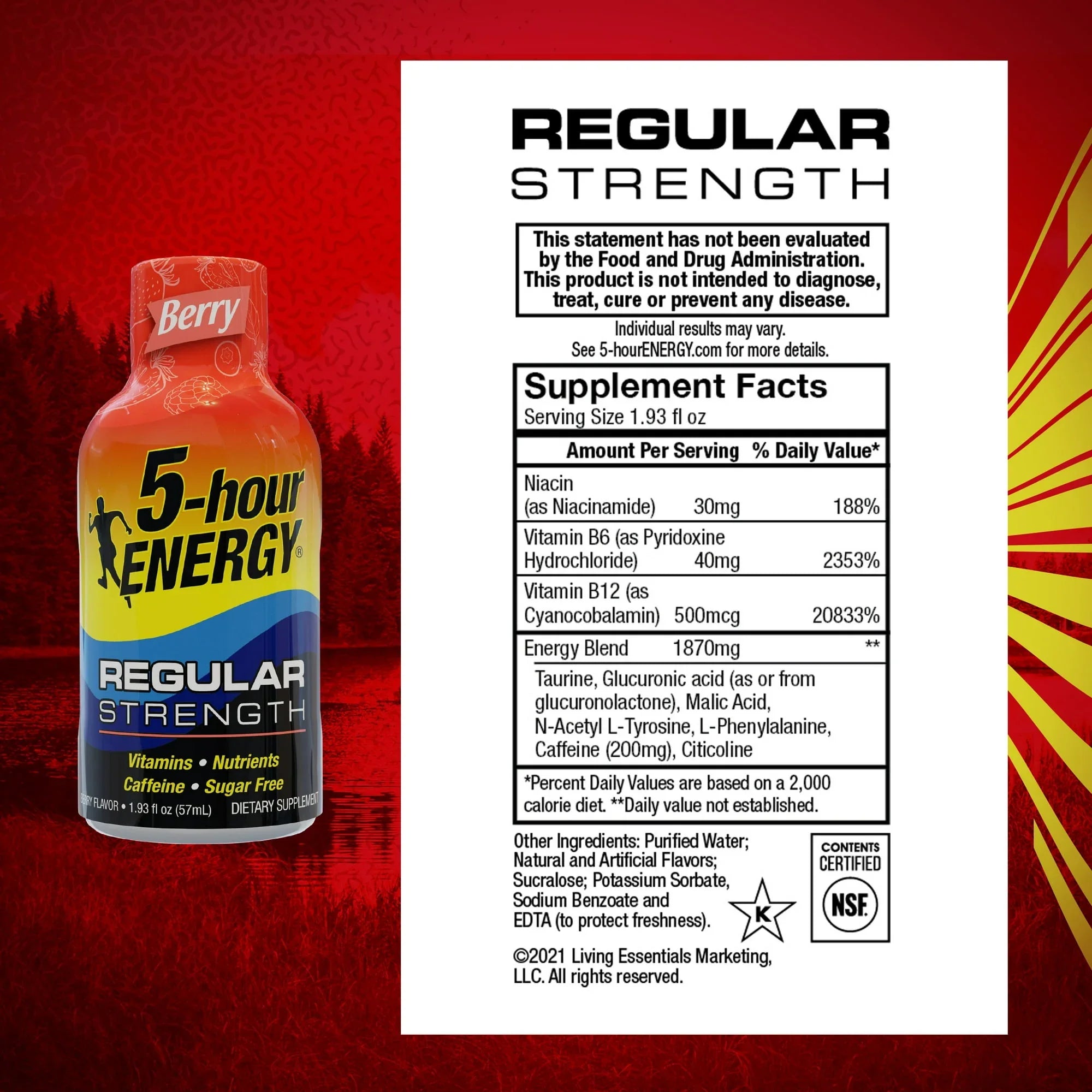 5-hour ENERGY Shot Berry 2-Pack | Regular Strength Liquid Energy Supplement - Exotic Pro