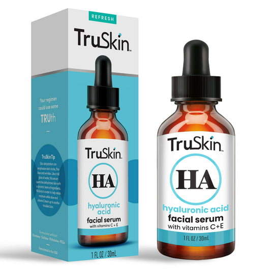 TruSkin Hyaluronic Acid Serum for Face, Hydrating Facial Serum, All Skin Types, 1 fl oz