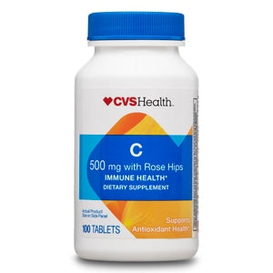 Vitamin C with Rose Hips – Immune Support, 100 Caplets