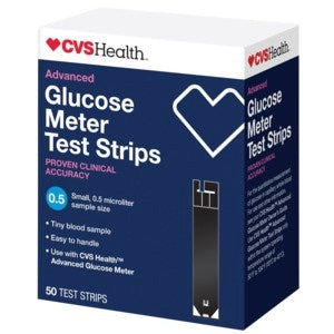 CVS Health Advanced Glucose Meter Test Strips – 50ct