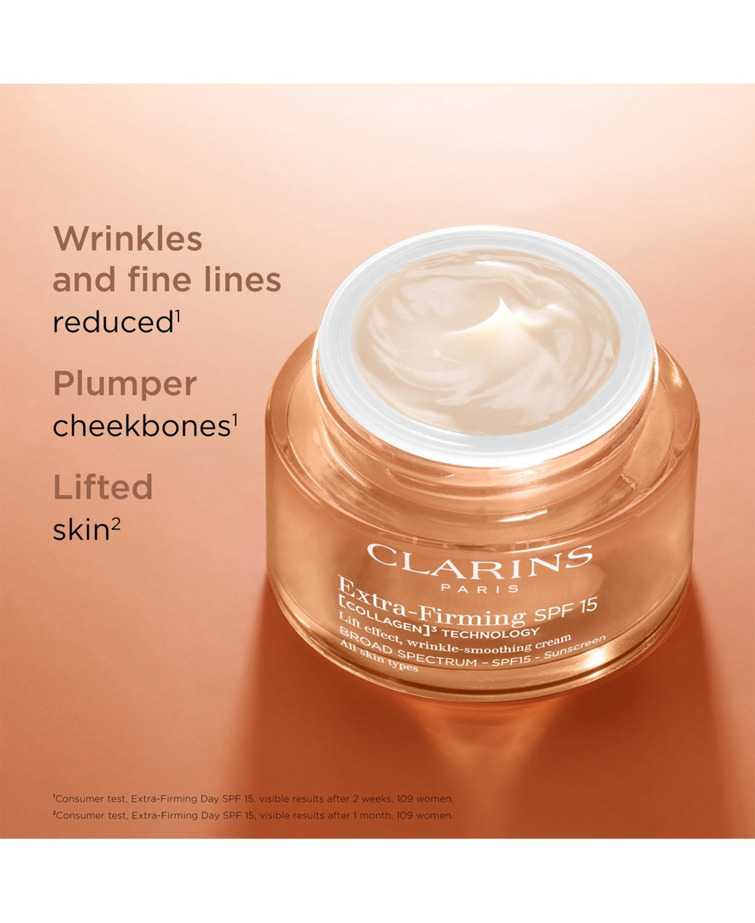 Clarins Extra-Firming Day SPF15 Refillable Moisturizer – Collagen Polypeptide + Niacinamide 1.7 oz