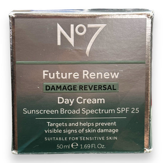 No7 Future Renew Damage Reversal Day Cream with Peptides & SPF 25, All Skin Types, 1.69 oz