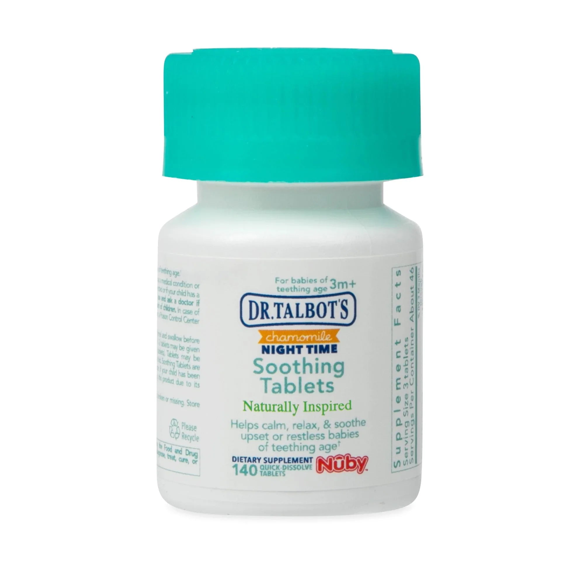 Dr. Talbot's Chamomile Nighttime Teething Tablets – 140 Count - Exotic Pro