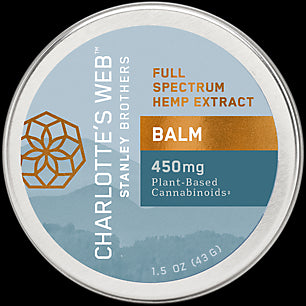 Charlotte's Web Hemp Infused CBD Balm 450mg, Soothing Relief, 1.5 oz Tin