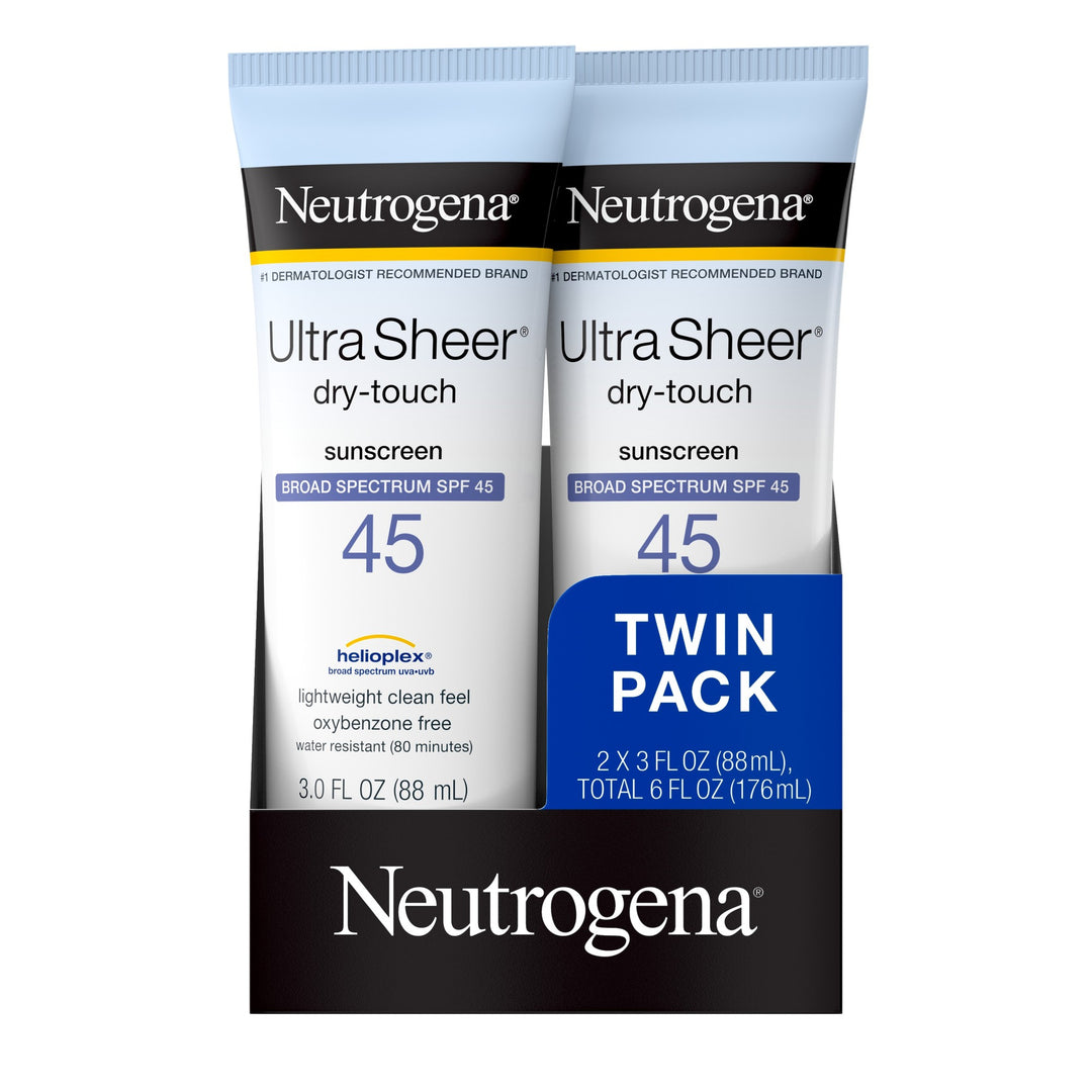 Neutrogena Ultra Sheer Dry-Touch Sunscreen SPF 45 – Twin Pack 2 × 3 fl oz