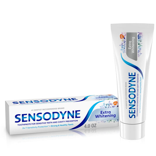 Sensodyne Extra Whitening Toothpaste for Sensitive Teeth & Cavity Prevention, 4 oz