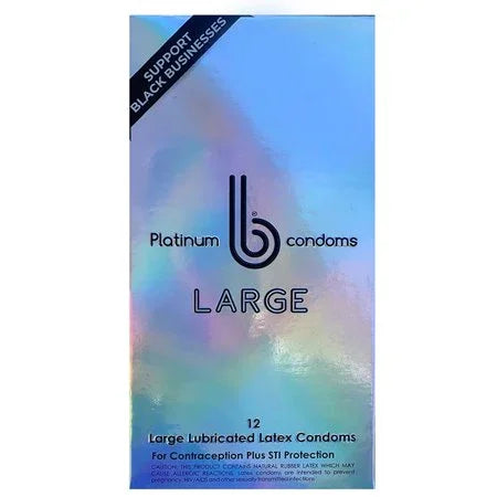 Platinum B Large Condoms, 12 CT – Premium Comfort & Protection - Exotic Pro