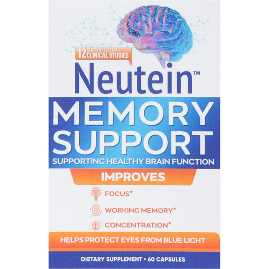 Neutein Natural Memory Support Supplement - PhD Formulated Cognitive Support - 60 Capsules