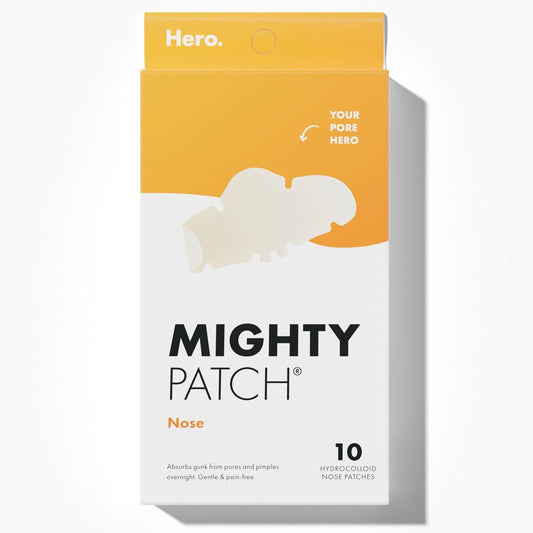 Hero Mighty Patch Nose 10 Pack | Hydrocolloid Strips for Pore & Oil Control