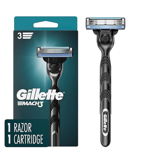 Gillette Mach3 Razor for Men - 1 Razor Handle + 1 Blade Refill