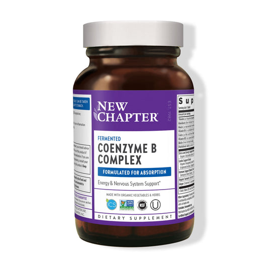 New Chapter Vitamin B Complex – Fermented Coenzyme B Complex Rich in Vitamin B12 + Vitamin B6 + Biotin + Made with Organic Ingredients - 30 ct