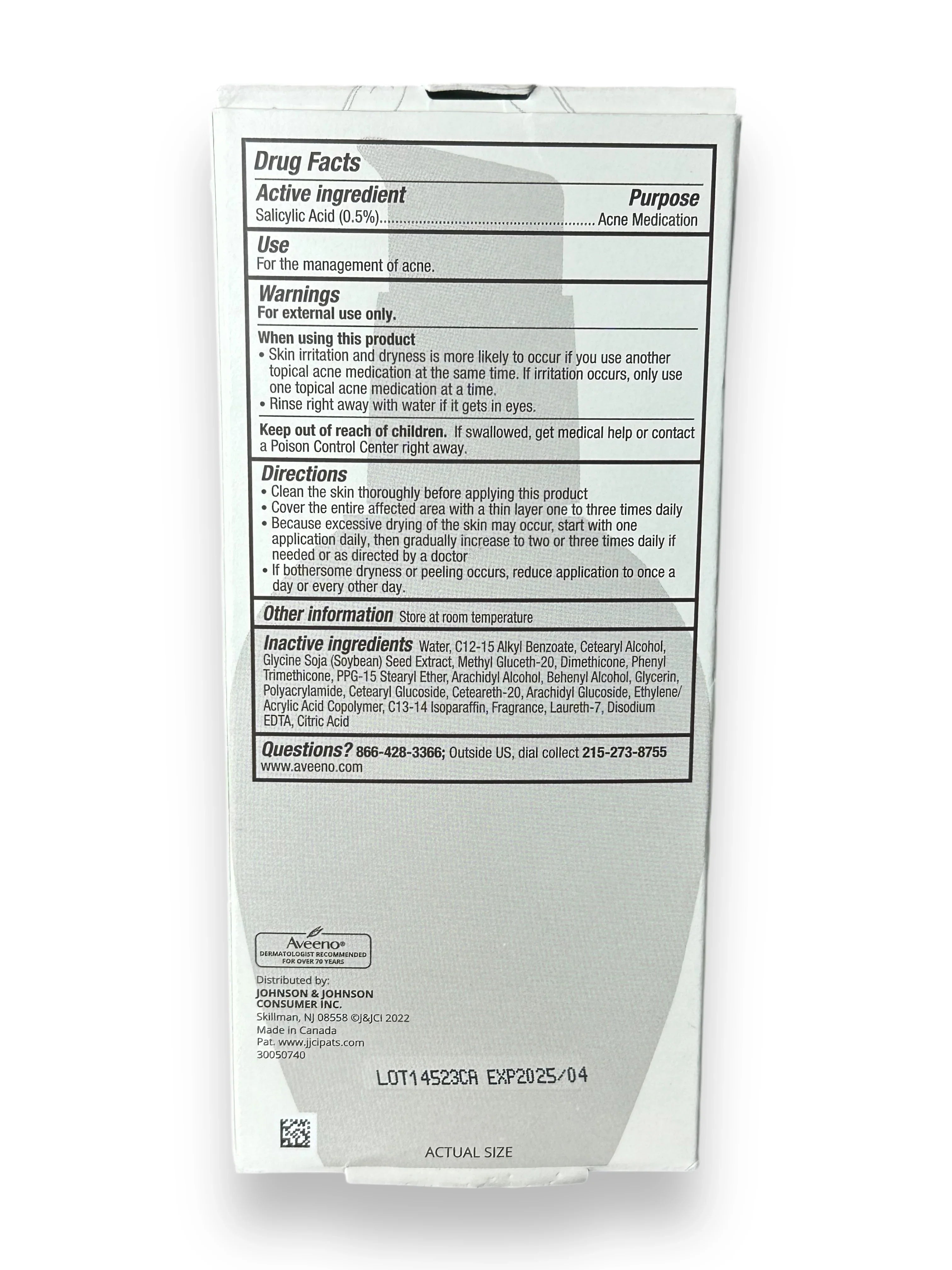 Aveeno Clear Complexion Acne-Fighting Daily Moisturizer with Soy, 4 fl oz - Exotic Pro