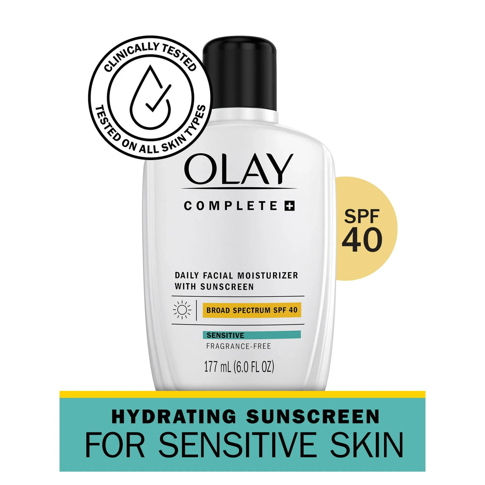 Olay Skincare Complete Plus SPF 40, Hydrating Facial Moisturizer, for Sun Protection, 6 fl oz - Exotic Pro