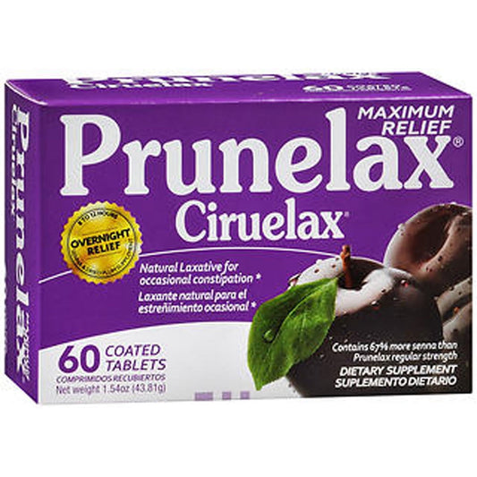 Prunelax Extra Strength Tablets, Natural Laxative For Occasional Constipation, 60 Ct.