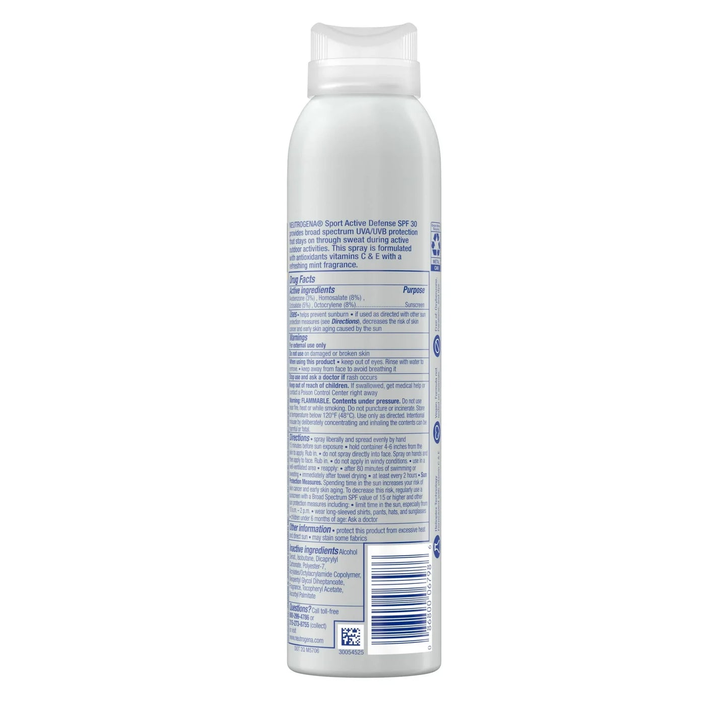 Neutrogena Sport Sunscreen Spray SPF 30, Active Defense Formula, 5 oz - Exotic Pro