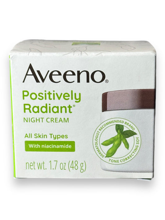 Aveeno Positively Radiant Moisturizing Face & Neck Night Cream, 1.7 oz