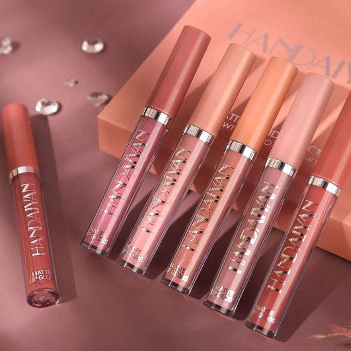 Handaiyan Matte Autumn Winter Set Liquid Lipstick - 6x2.5ml - 6 Pack - Exotic Pro