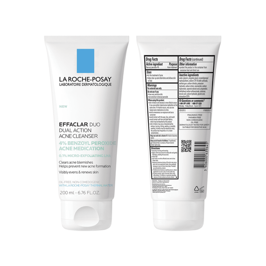 La Roche-Posay Effaclar Duo Acne Face Wash 4% Benzoyl Peroxide – 6.76oz