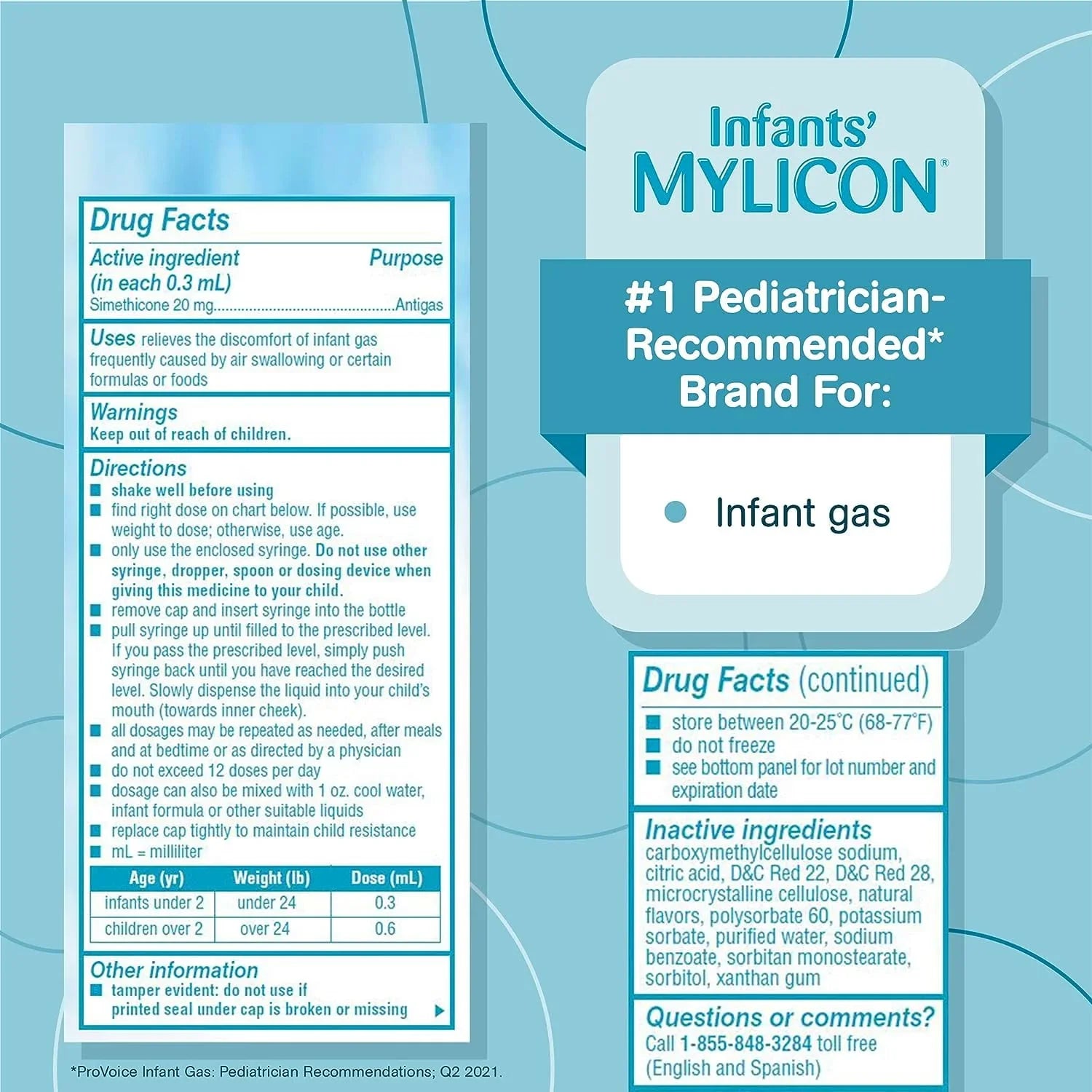 Mylicon Infant Gas Relief Drops – Original Formula, 100 Doses, 1 fl oz - Exotic Pro