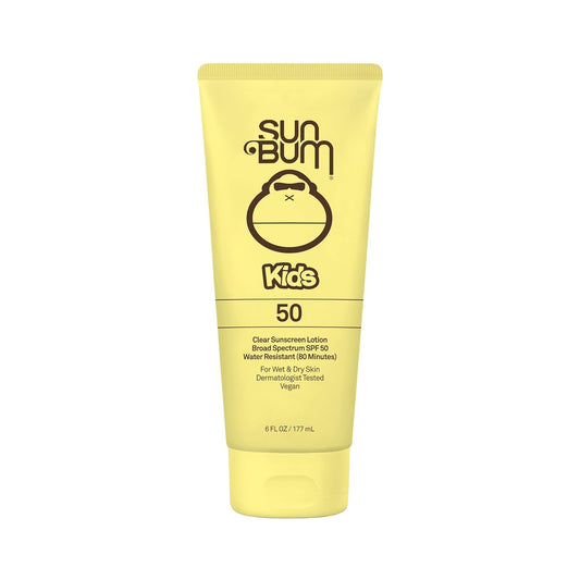 Sun Bum Kids SPF 50 Clear Sunscreen Lotion, 6 oz | Water-Resistant Sunblock