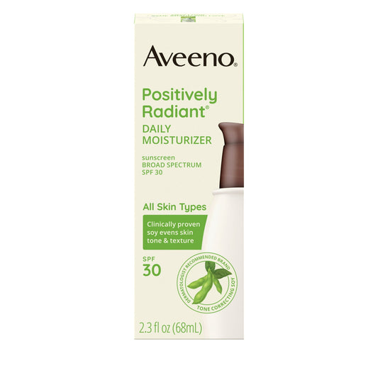 Aveeno Positively Radiant Daily Face Moisturizer Lotion with SPF 30 | 2.3 oz