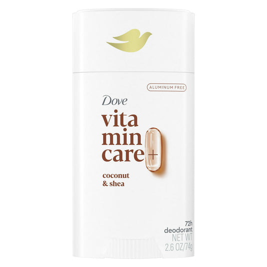 Dove VitaminCare+ Women's Deodorant, Coconut & Shea Butter, Aluminum-Free, 2.6 oz