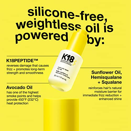 K18 Biomimetic Hairscience Molecular Repair Hair Oil – 1 oz / 30 mL