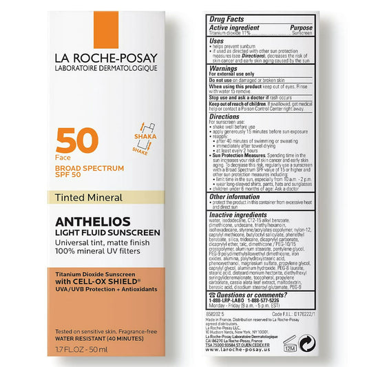 La Roche-Posay Anthelios Mineral Tinted Sunscreen SPF50 for Face 1.7 fl. oz. (50ml)