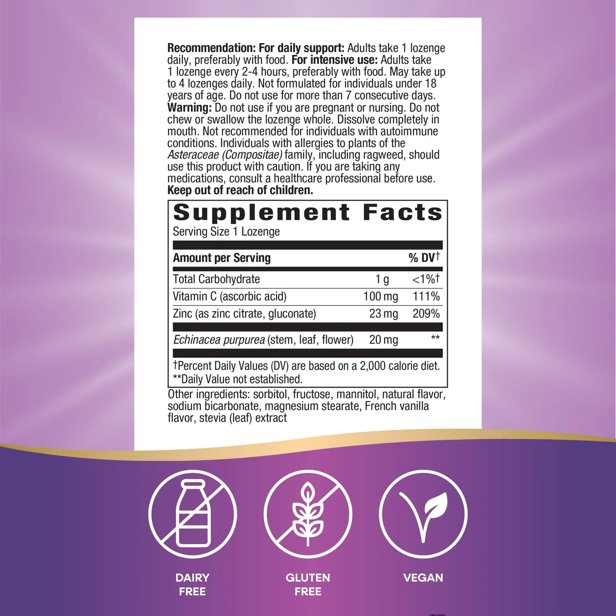 Nature's Way Zinc Lozenges – Wild Berry Immune Support Supplement, 60 Ct - Exotic Pro