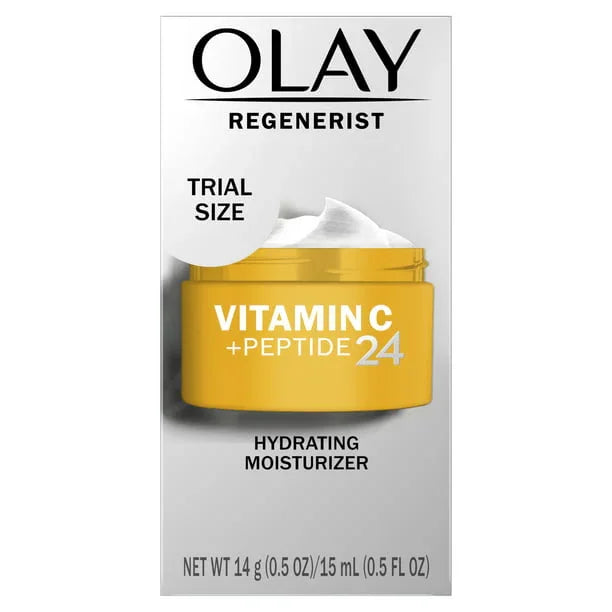Olay Regenerist Vitamin C + Peptide 24 Moisturizer for Dry Skin, 0.5 oz Trial Size - Exotic Pro