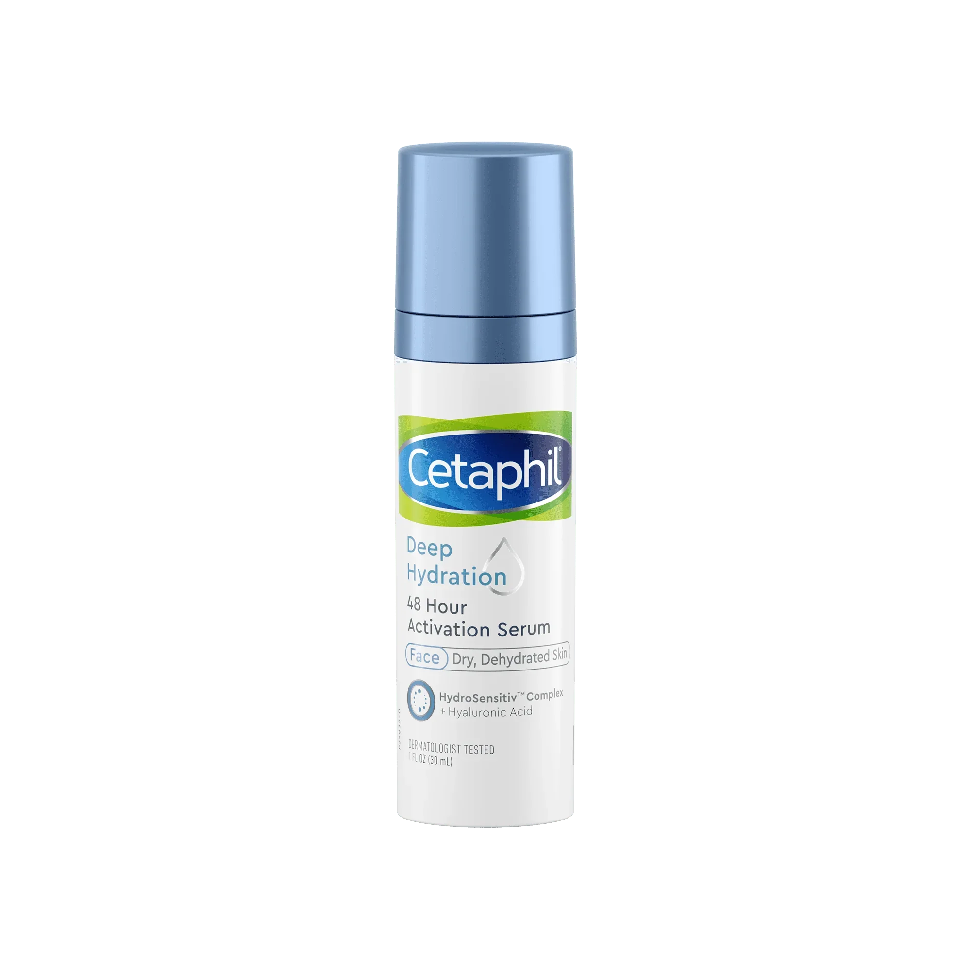 CETAPHIL Deep Hydration 48 Hour Activation Serum | 1 fl oz | 48 Hour Dry Skin Face Moisturizer for Sensitive Skin | With Hyaluronic Acid, Vitamin E & Vitamin B5 | Dermatologist Recommended - Exotic Pro