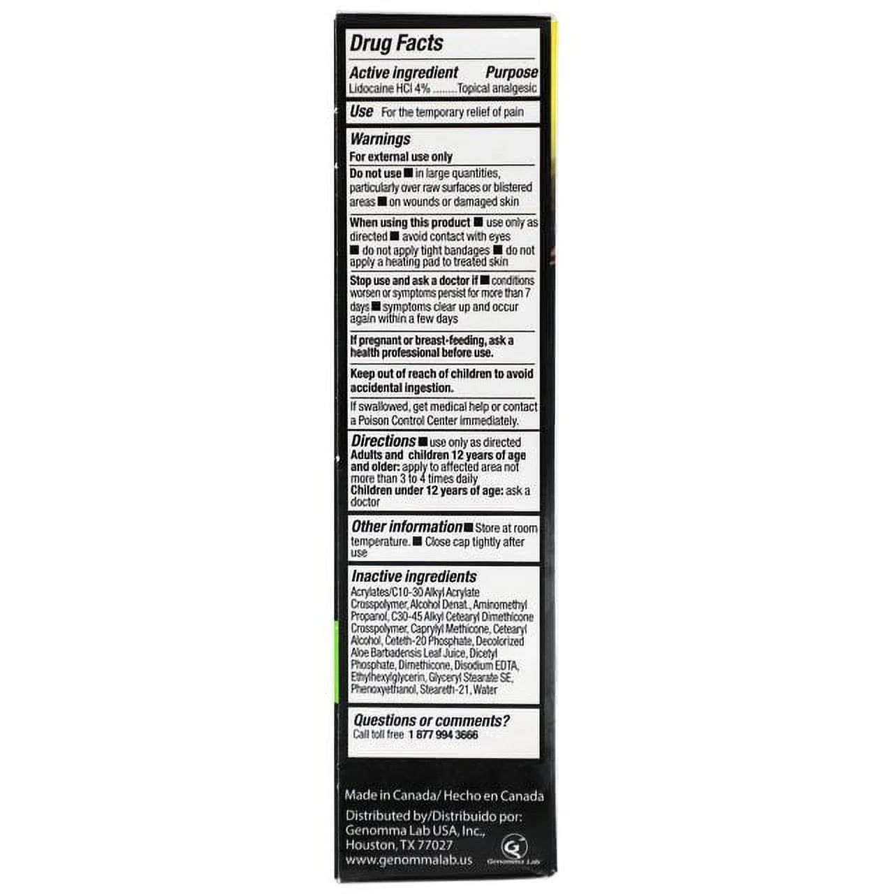 Dragon Lidocaine Pain Relief Cream 4% OTC Numbing Formula – 2 oz - Exotic Pro