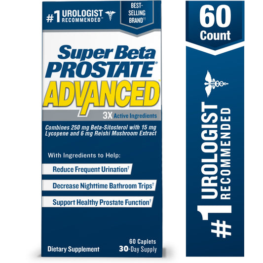 Super Beta Prostate Advanced Caplets for Prostate Support, 60 Count,