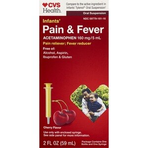 CVS Health Infants' Pain & Fever Relief, Cherry, 2 oz