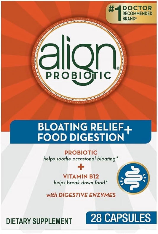 Align Probiotic Bloating Relief + Digestion 28 Ct | Daily Support for Men & Women