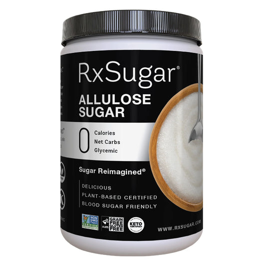 RxSugar One Pound Canister (16 oz) Zero Calorie Allulose Keto Sugar Replacement