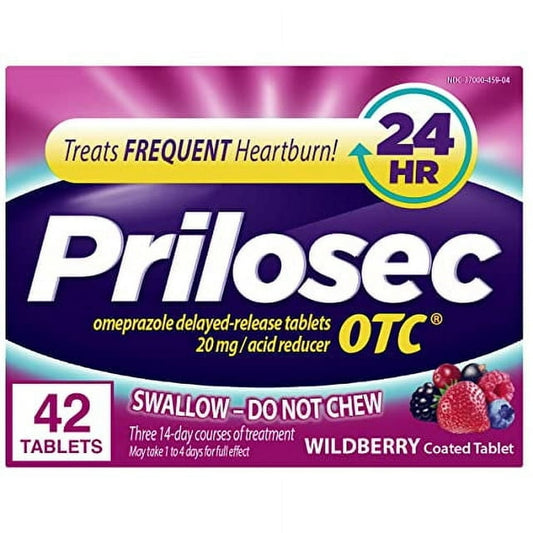 Prilosec OTC 24-Hour Heartburn Relief - Wild Berry 42 Tablets