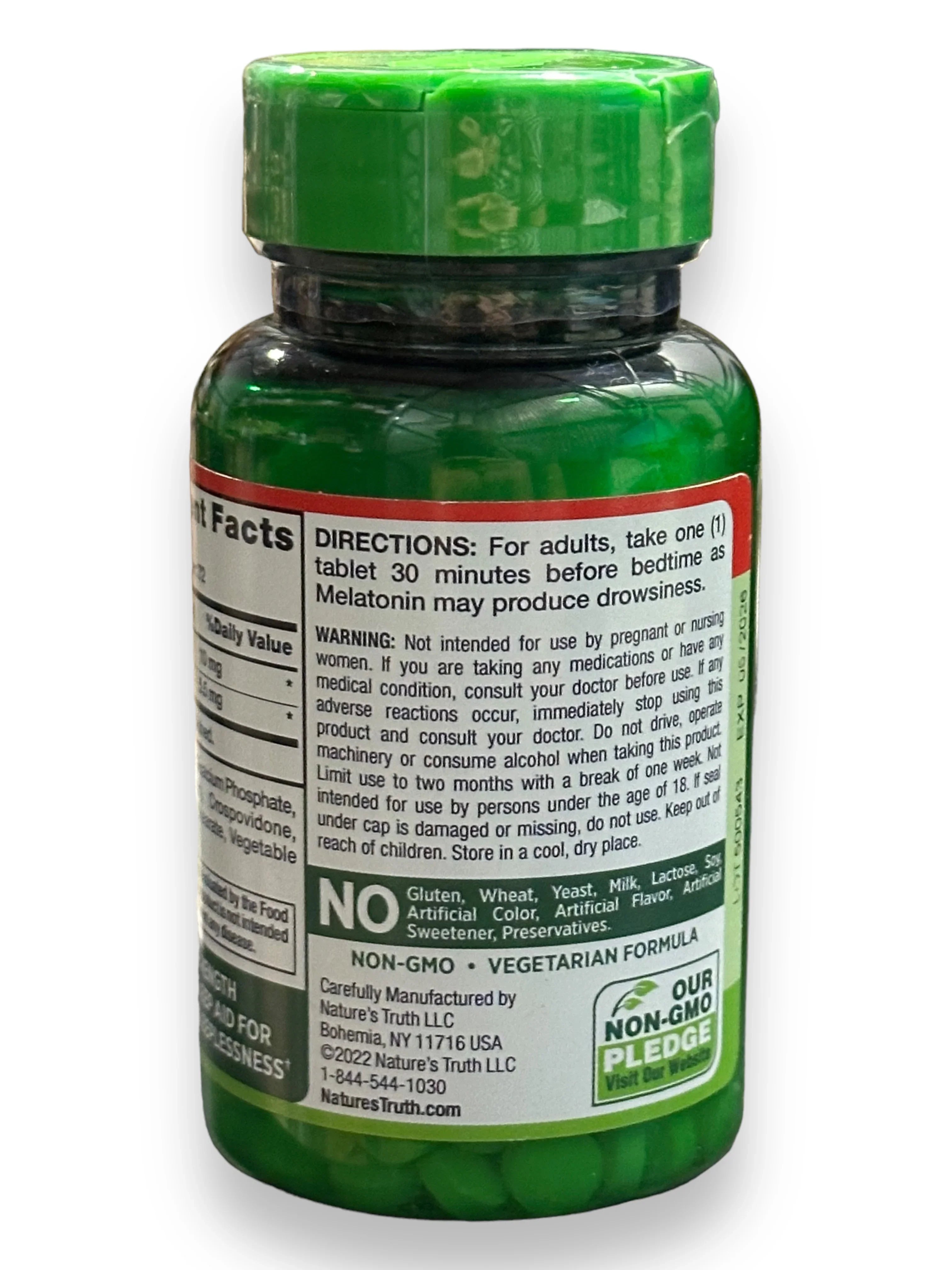 Melatonin 10 mg + L-Theanine | 72 Tablets | Maximum Strength Nighttime Sleep Aid | Vegetarian, Non-GMO, Gluten Free | by Nature's Truth - Exotic Pro