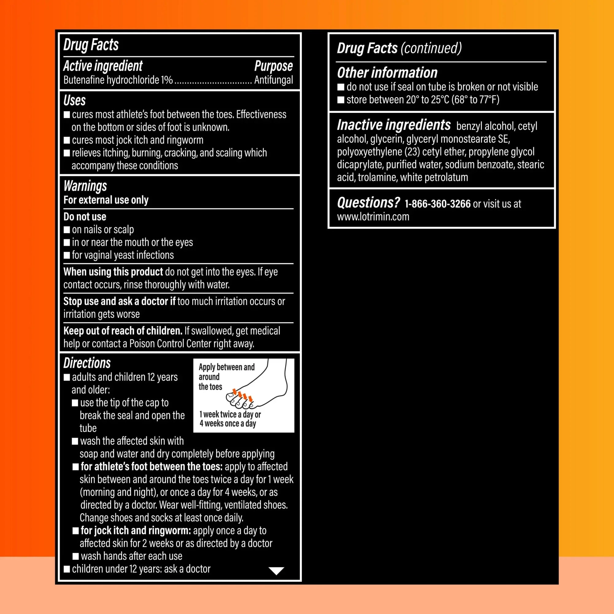 Lotrimin Ultra Antifungal Cream – 1-Week Athlete's Foot Treatment, 15g - Exotic Pro