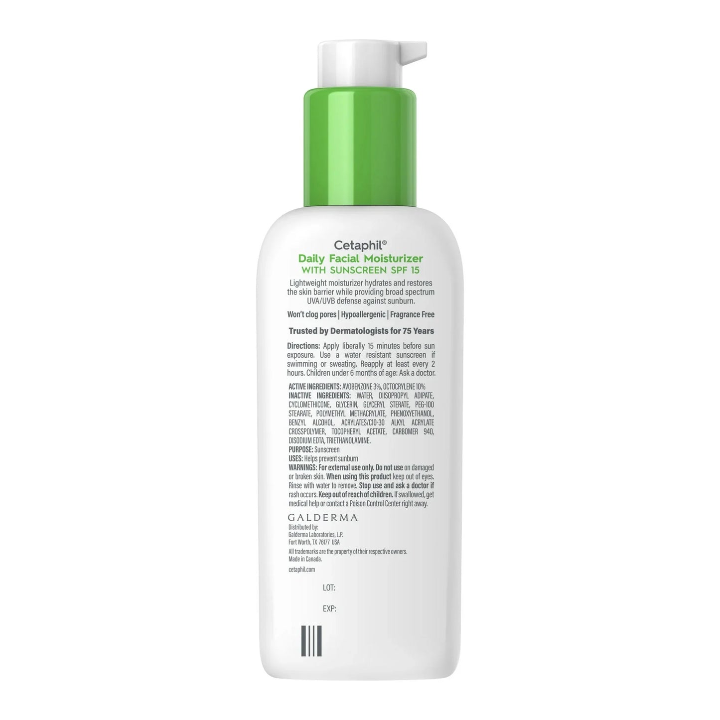 Cetaphil Daily Facial Moisturizer with SPF15, For Sensitive Skin, 4 oz - Exotic Pro