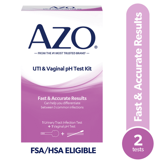 AZO UTI Test Strips & Vaginal pH At-Home Test Kit, 2 Ct, FSA/HSA Eligible