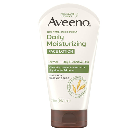 Aveeno Daily Moisturizing Face Lotion with Oat, Dry Skin Relief, 5 oz