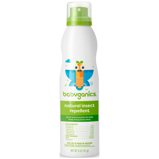 BabyGanics Natural Insect Repellent Spray, Plant-Based Formula, 5 fl oz