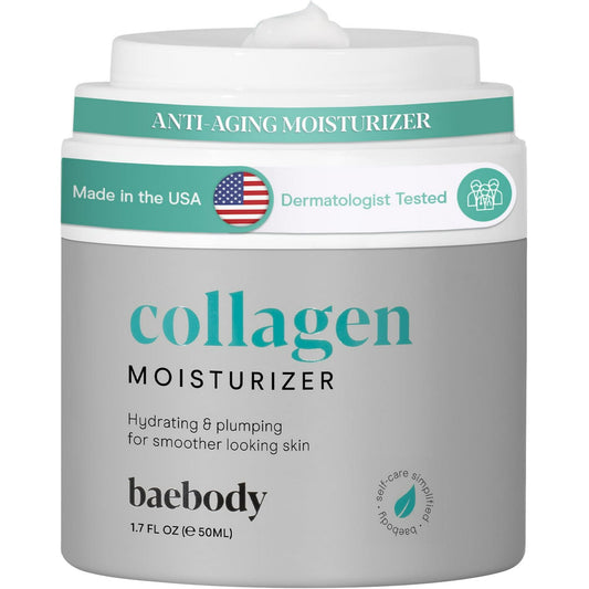 Baebody Vegan Collagen Face Moisturizer, Anti-Aging Cream, 1.7 fl oz