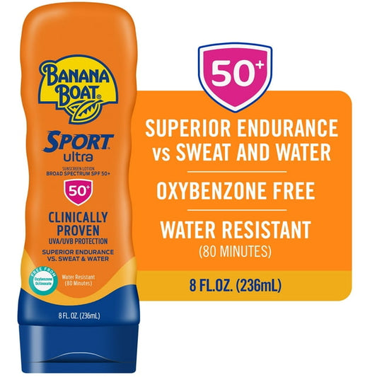 Banana Boat Sport Ultra SPF 50 Sunscreen Lotion | 8 fl oz Water-Resistant