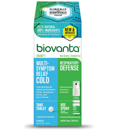 Biovanta Dual Action Throat Spray – Soothing & Immune Support, Convenience Kit