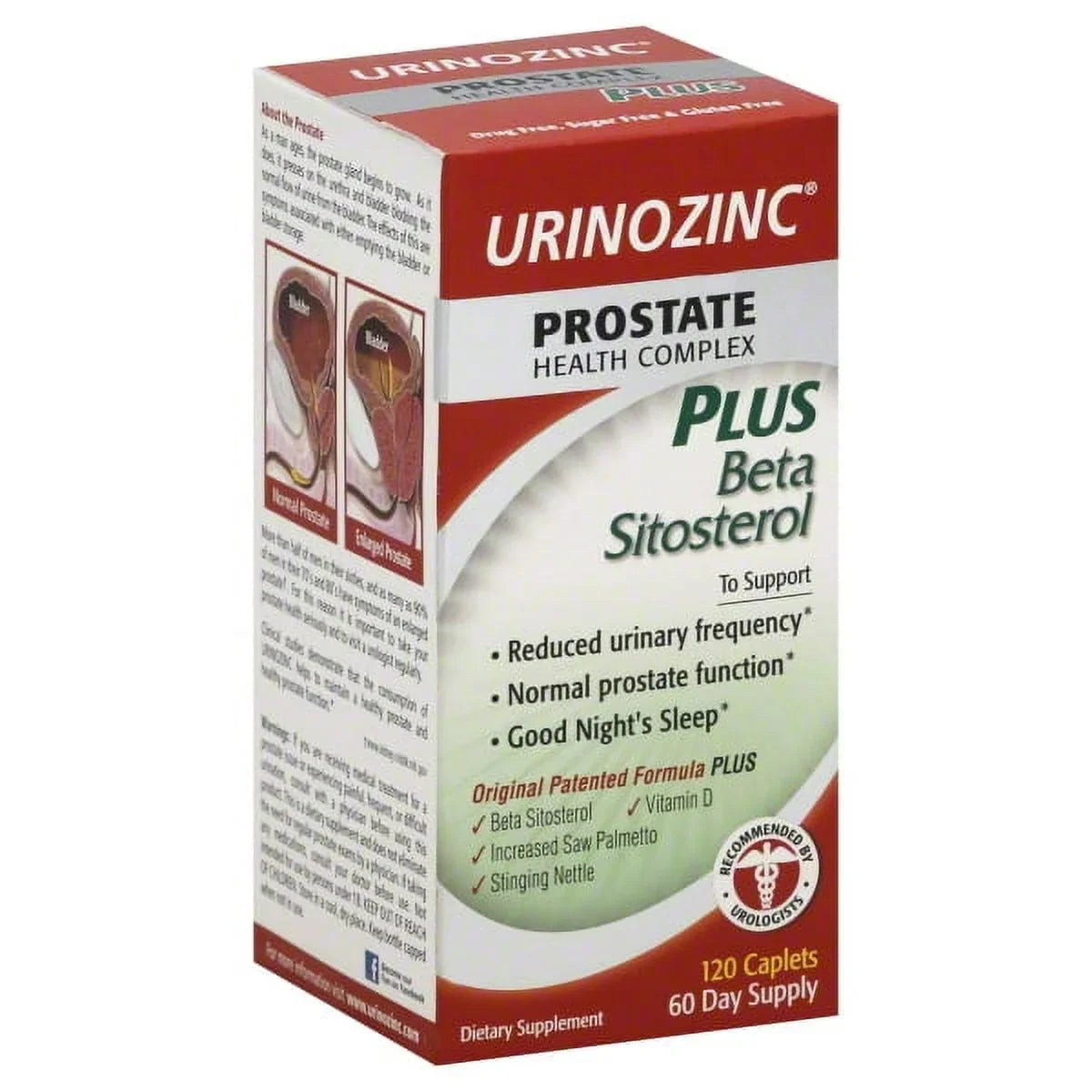 Urinozinc Prostate Health Complex 120 Ct | Men's Supplement for Prostate & Urinary Support - Exotic Pro