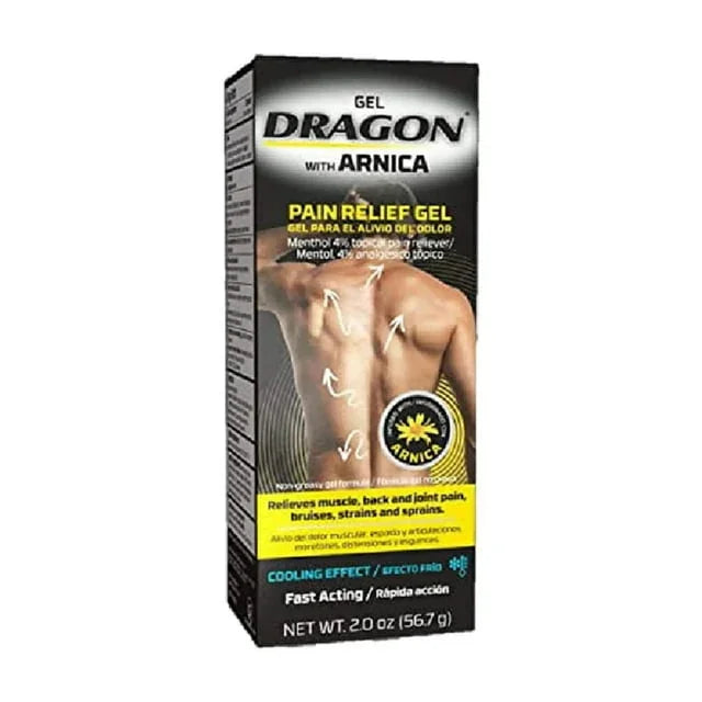 Dragon Gel with Arnica Topical Analgesic for Pain Relief – 2 oz - Exotic Pro