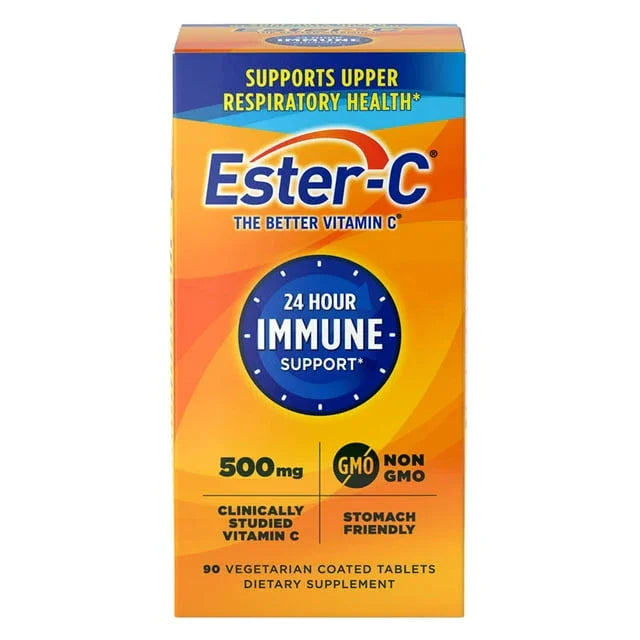 Ester-C 500mg Vitamin C Tablets – 24-Hour Immune Support, 90 Count - Exotic Pro